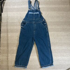 St. Joanne Denim Blue Overalls with Fringe Size Large Women's